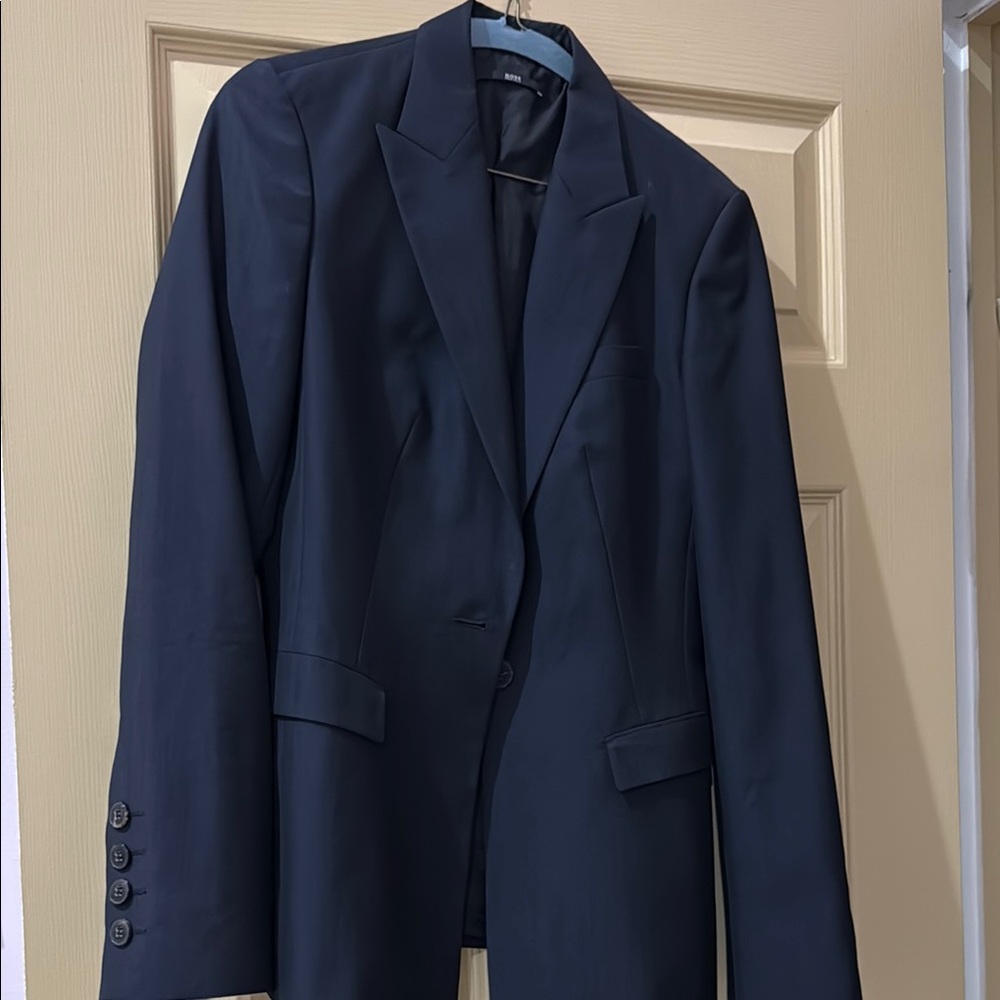 Hugo Boss Blue Blazer Classic Wool Business Essential